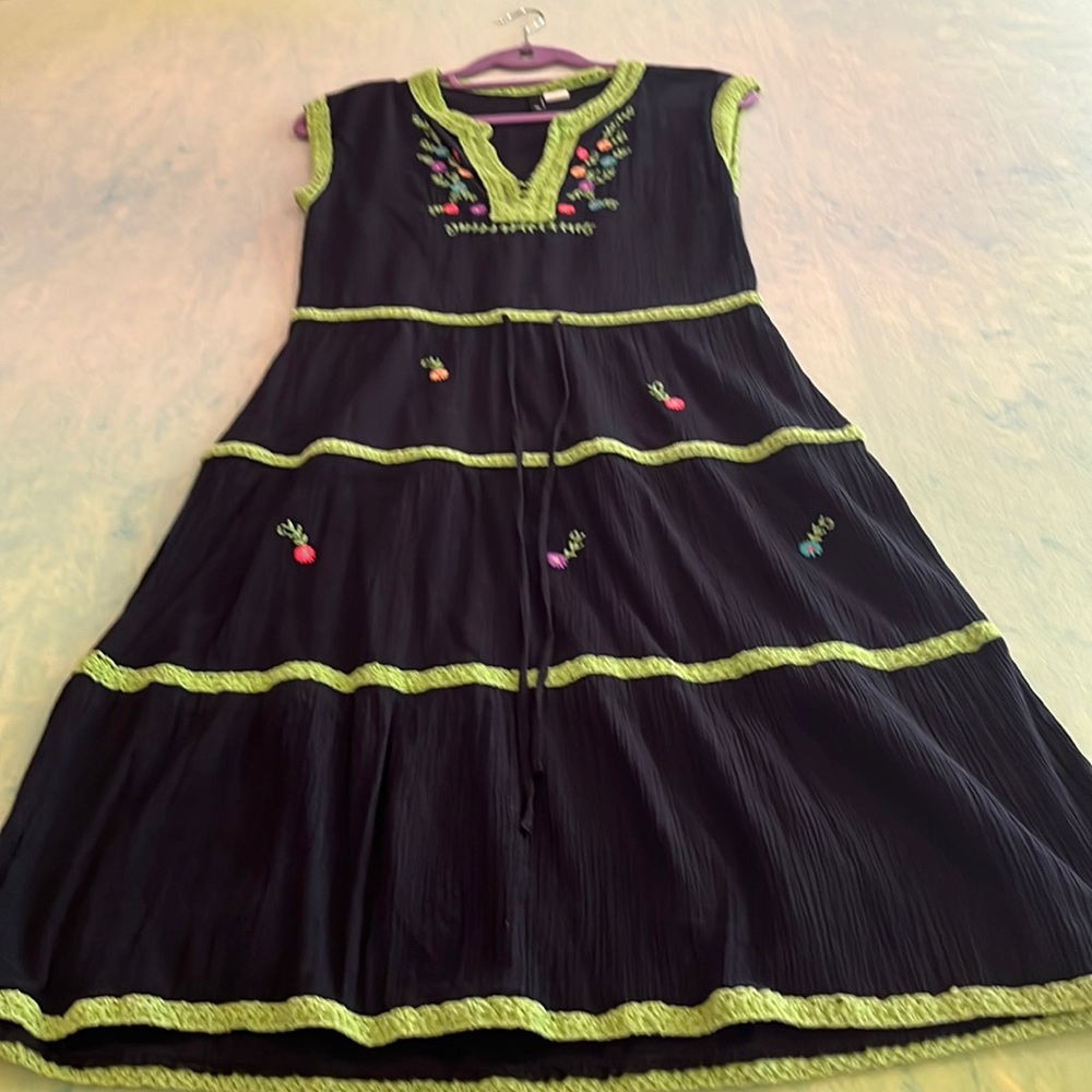 Size 6 black embellished dress
